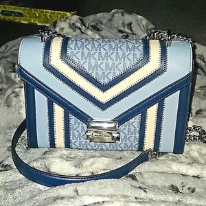 Michael kors Blue and white shoulder bag